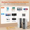 2026 Upgraded Type-C Wireless HDMI Transmitter & Receiver Kit 328FT/100M, 4K Input to 1080P@60Hz Output, Plug&Play, 5.8G+2.4G Video Audio from Phone/Tablet/Laptop/PC to Monitor/Projector/TV Box view 3