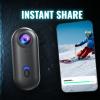 POV 4K Capture Pro, POV Camera Pro with 128GB Card, 170 Wide Angle, WiFi, 30M Waterproof Underwater Camera, Hands-Free Video Recorder for Vlogging, Travel, Bike, Pet (Premium Black,128G) view 3