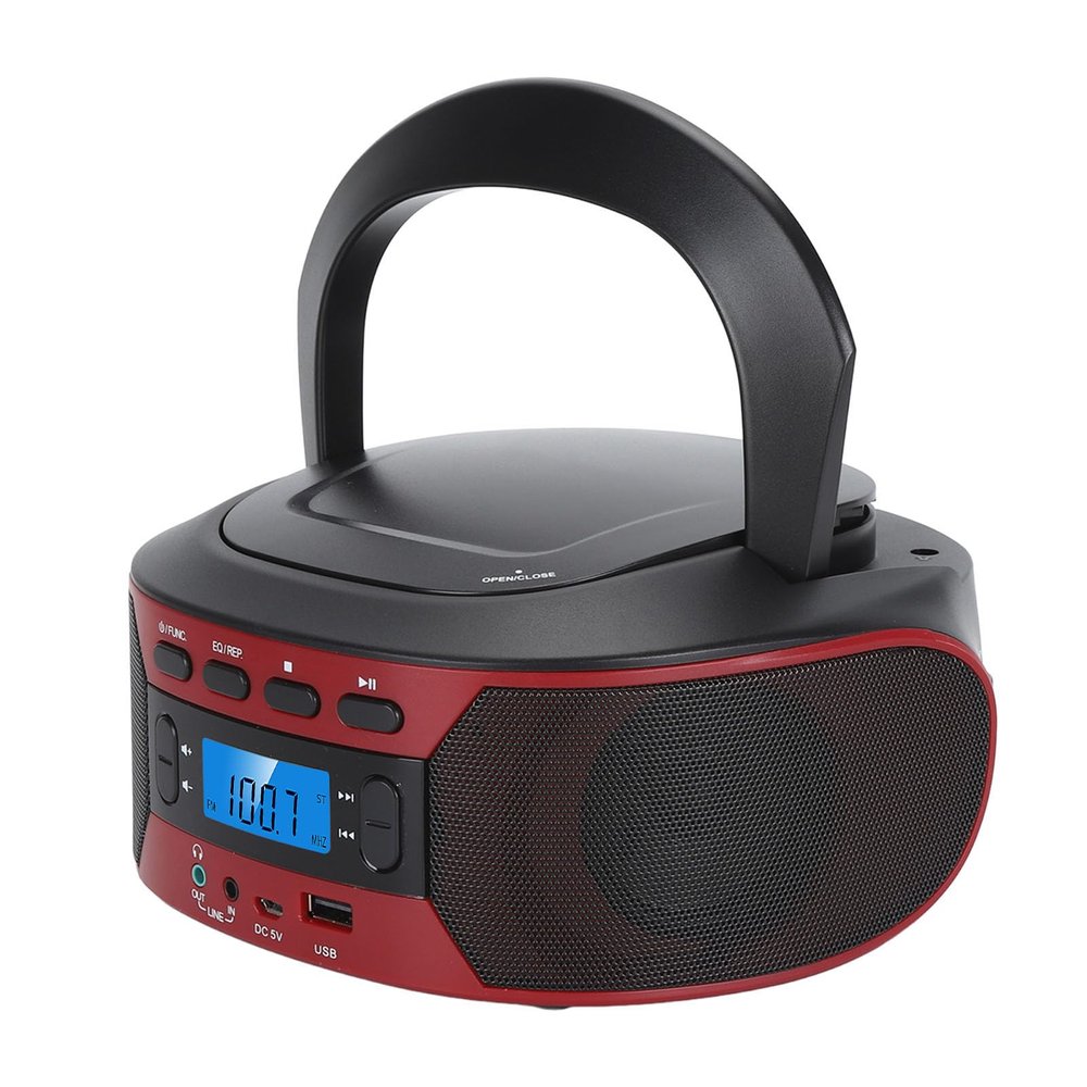 Gugxiom Portable CD Player, with FM Radio, Bluetooth, USB, AUX in, CD R RW, MP3 Compatible, for Home or Outdoor (US Plug)