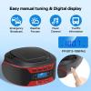 Gugxiom Portable CD Player, with FM Radio, Bluetooth, USB, AUX in, CD R RW, MP3 Compatible, for Home or Outdoor (US Plug) view 2
