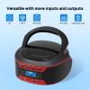 Gugxiom Portable CD Player, with FM Radio, Bluetooth, USB, AUX in, CD R RW, MP3 Compatible, for Home or Outdoor (US Plug) view 3