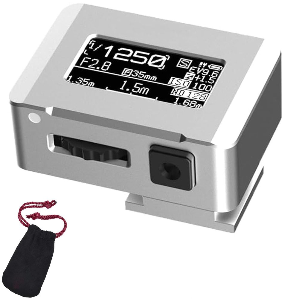 LIULIQ Photography Light Meter, Film Camera Exposure Meter with OLED Screen & 30 Average Metering, Adjustable ISO, Aperture and Shutter Speed Modes for Vintage Camera Film Photography