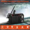Hand Crank Emergency Weather Radio with 2600mAh/9620mWh Power Bank, NOAA AM FM Shortwave Portable Radio, Solar & USB-C Charging, Flashlight, SOS Alarm for Emergency Kits (Black) view 3