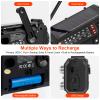 Hand Crank Emergency Weather Radio with 2600mAh/9620mWh Power Bank, NOAA AM FM Shortwave Portable Radio, Solar & USB-C Charging, Flashlight, SOS Alarm for Emergency Kits (Black) view 4