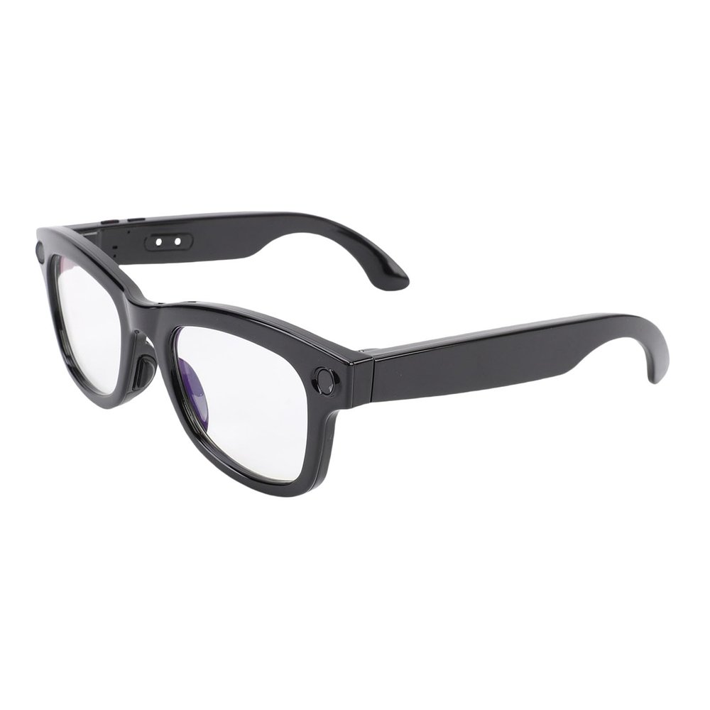 5MP 1080P HD AI Smart Glasses with Real Time Translation Music Playback Phone Calls, Camera Glasses Support for 26 Languages, WiFi Transfer, Dual Noise Reduction, and More (Anti Blue Light)