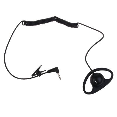 D-Shape Headphone Portable Only Earpiece 3.5mm Receive Only Headset Easy Connection Fitting for Walkie-Talkie Headphones