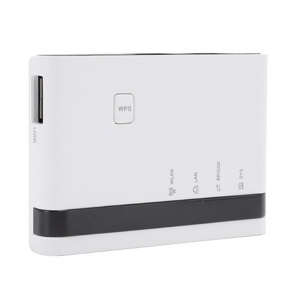 Bewinner Wireless Print Server for USB Printer, 10/100Mbps LAN Bridge Sharing, Wired Wireless Standalone Modes Print Server Support 4 Printers (US Plug)