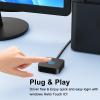 Aramox USB Fingerprint Reader, PC Fingerprint Scanner with Window Hello Support, 360 Touch Recognition, 0.3s Fast Login, Encrypted File Security (Black) view 3