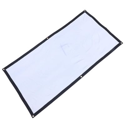 BUGUUYO Folding Polyester Projector Screen with Hooks and Rope Portable Anti-Wrinkle Outdoor Indoor Display for Office Home Theater Party Use