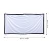 BUGUUYO Folding Polyester Projector Screen with Hooks and Rope Portable Anti-Wrinkle Outdoor Indoor Display for Office Home Theater Party Use view 2