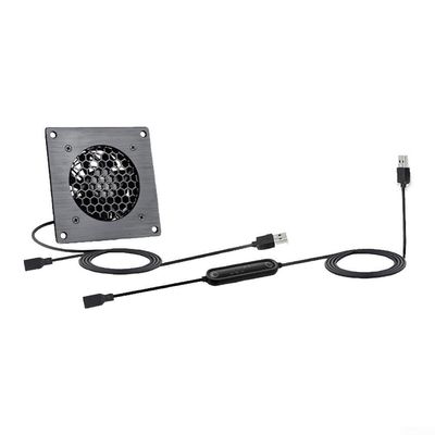 FABULETTA 80mm USB Cooling Fan with Temperature Control and Adjustable Speeds for Router, PC, and Cabinet Ventilation(F10S0802505EC)
