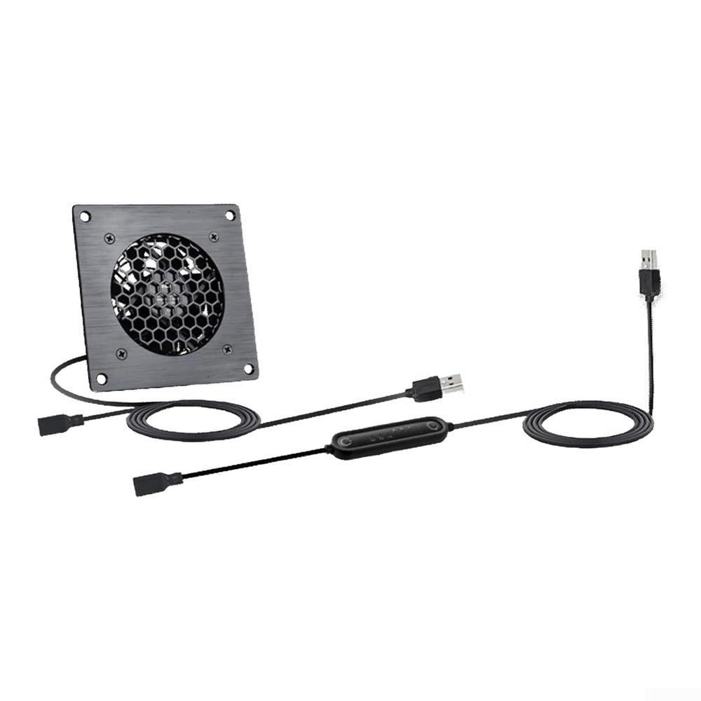 FABULETTA 80mm USB Cooling Fan with Temperature Control and Adjustable Speeds for Router, PC, and Cabinet Ventilation(F10S0802505EC)