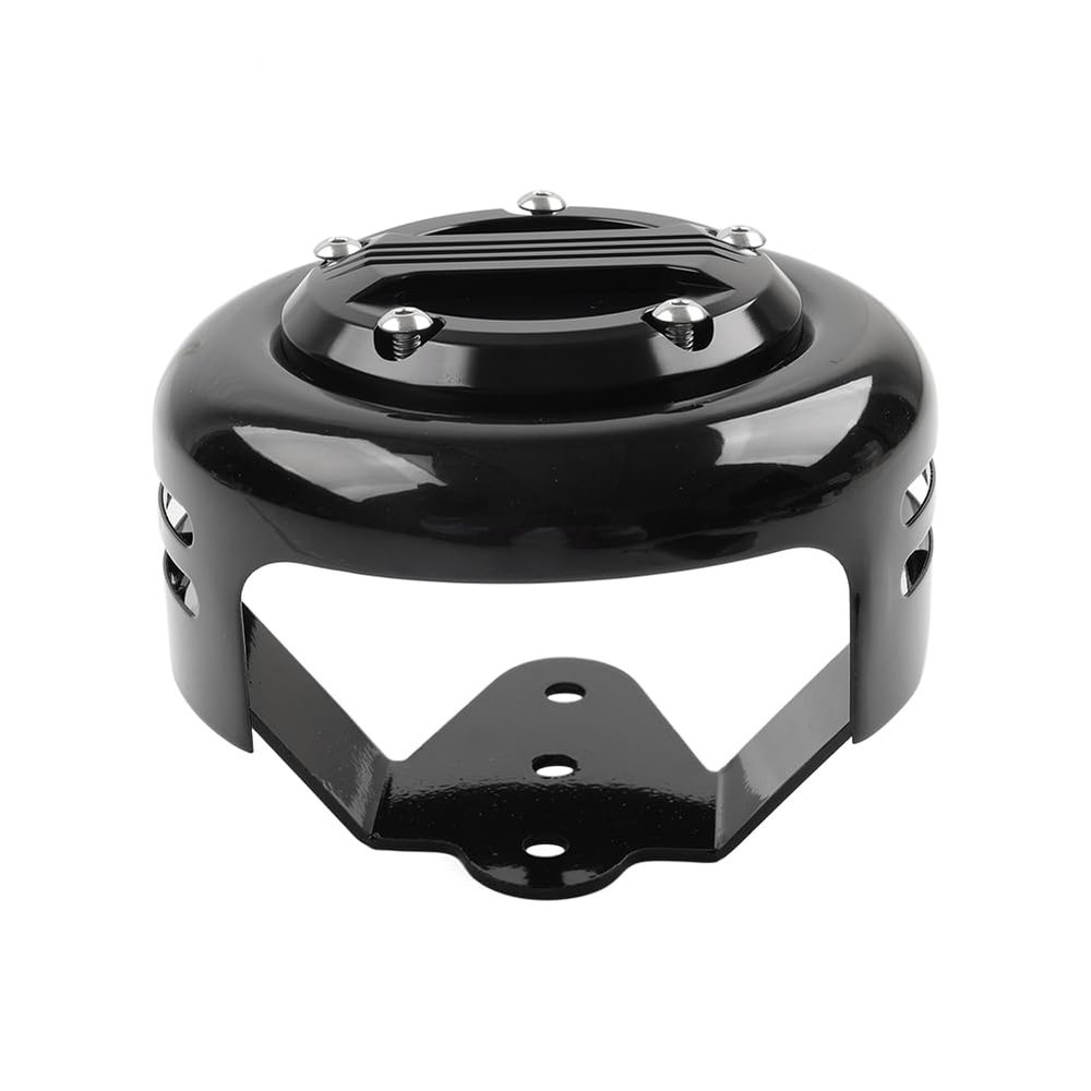 Cnkaka036 1 Pc Iron & Aluminum 5 Hole Point Cover Horn Cover Black For Harley For Softail FXST for Touring FLHT Dyna XL