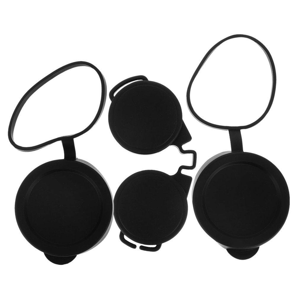 MERRYHAPY 3pcs Rubber Binocular Lens Covers Objective Protective Caps Fit Telescope Eyepiece Protection Outdoor Water-Resistant Lens Caps for Hiking Bird Watching Traveling