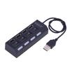 OFFIGAM Portable USB Hub with Individual LED Power Indicators High-Speed Data Splitter Compatible with Windows Laptop PC Desktop Compact Lightweight USB Expansion Adapter view 1