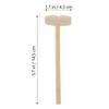 MAJORMENCH 36pcs Wooden Mallets Natural Solid Wood Mini Hammers Smooth Safe Surface Interactive for Boys Birthday view 2