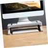 Holibanna Multifunctional Monitor Stand Riser with Organizer for Desktop Laptop Tv Space-saving Elevated Shelf for Office and Home Use Grey Computer Screen Holder view 4