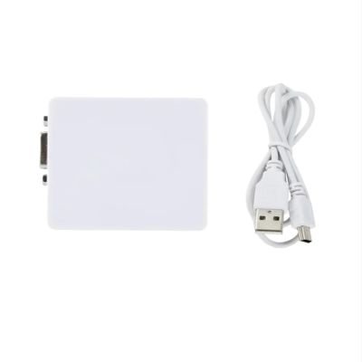 LINGQE Portable M1ni V/GA to HDMI-Compatible Converter VGA2HDMI Video Box Adapter 1080P for PC HDTV Projector TV
