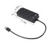 GRIRIW Port USB Hub with Independent Switches USB Splitter Adapter for Laptop PC Tablet Smartphone Black view 2
