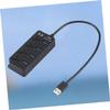 GRIRIW Port USB Hub with Independent Switches USB Splitter Adapter for Laptop PC Tablet Smartphone Black view 3