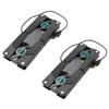 BAZEITFLOW 2PCS Dual Fan Laptop Cooling Pad USB Powered Ventilated Support Stand Lightweight for Gaming and Office Laptops view 1