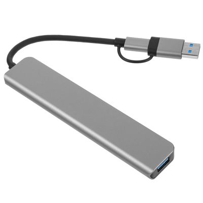BELLIFFY USB Hub Multi-Interface Adapter with Dual-Head Splitter Type-C Docking Station for Laptops Fast Data Transfer Plug and Play USB Port Expander for Multiple Devices