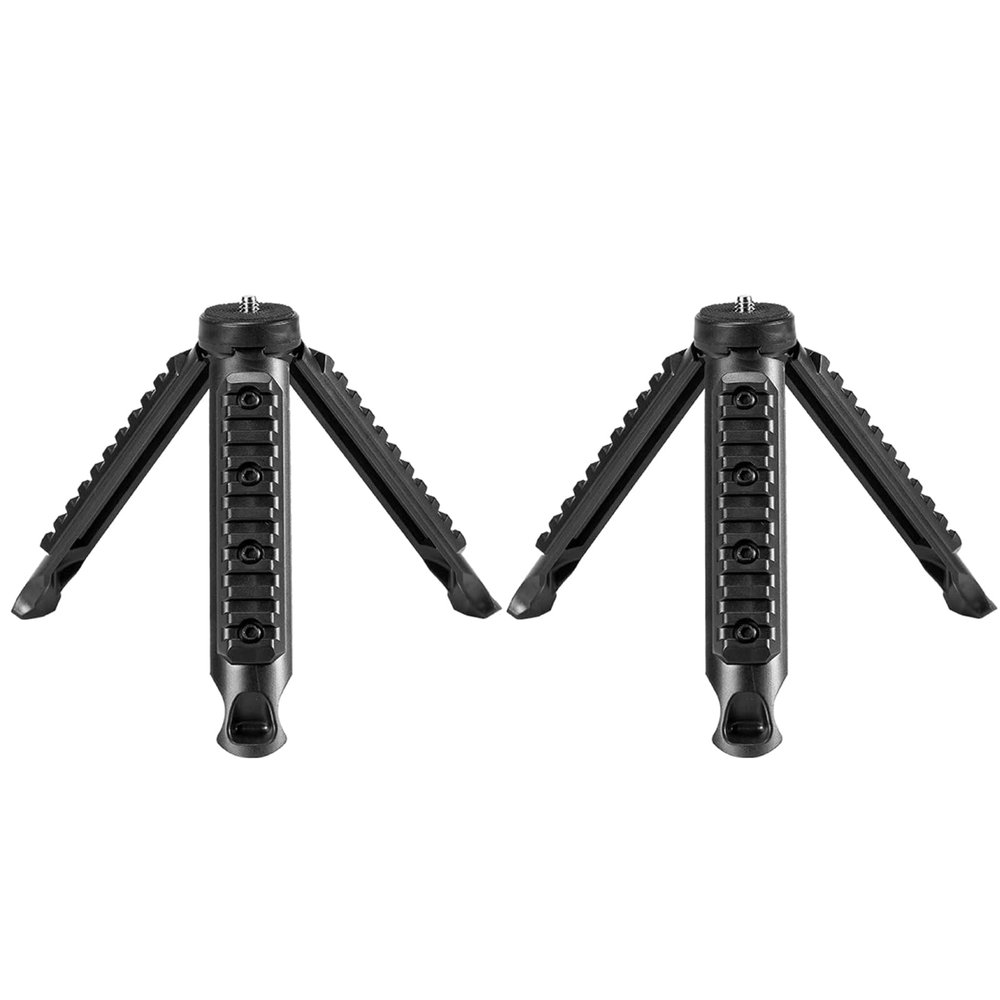 2pcs Portable Pocket Keychain Flashlight Tripod Light Bracket Working Light Stand For Camping Fishing Outdoor Supplies Portable Pocket Flashlight Tripod Fishing Accessories Adjustable Height Bracket
