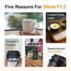 Compatible for Sony E-Mount 35mm F1.2 APS-C Manual Focus Prime Lens Z EOS M EOSR RF L X M43 Mount(Z) view 2