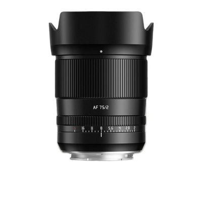Compatible for Sony E-Mount A6400 A7RIII ZVE-10 FX30 75mm F2 Full Frame Auto Focus Portrait Lens Z Z5 Z6 ZFC L(AF 75mm F2 Black,L-Mount)