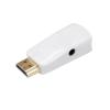 LINGQE HDMI-Compatible to V/GA Converter with 3.5mm Ja-ck Cord Male to Famale HD 1080P Adapter for TV PC Laptops Display Projector(White no Cable) view 1