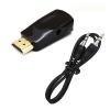 LINGQE HDMI-Compatible to V/GA Converter with 3.5mm Ja-ck Cord Male to Famale HD 1080P Adapter for TV PC Laptops Display Projector(White no Cable) view 3
