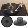 Black Turntable Stabilizer, Record Player Disc Clamp Vib Weight nce Tool, Metal Stabilizer for Records, Enhanced eo I and Ry for ophiles view 3