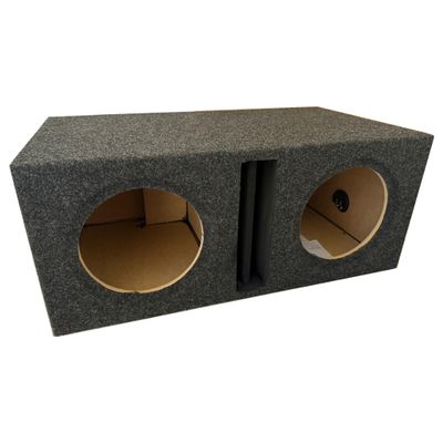 12 in Dual Vented Divided Chambers Premium Charcoal Carpeted Subwoofer Box Subwoofer Enclosure Precision CNC-Cut, Premium MDF Construction. Proudly USA Made.