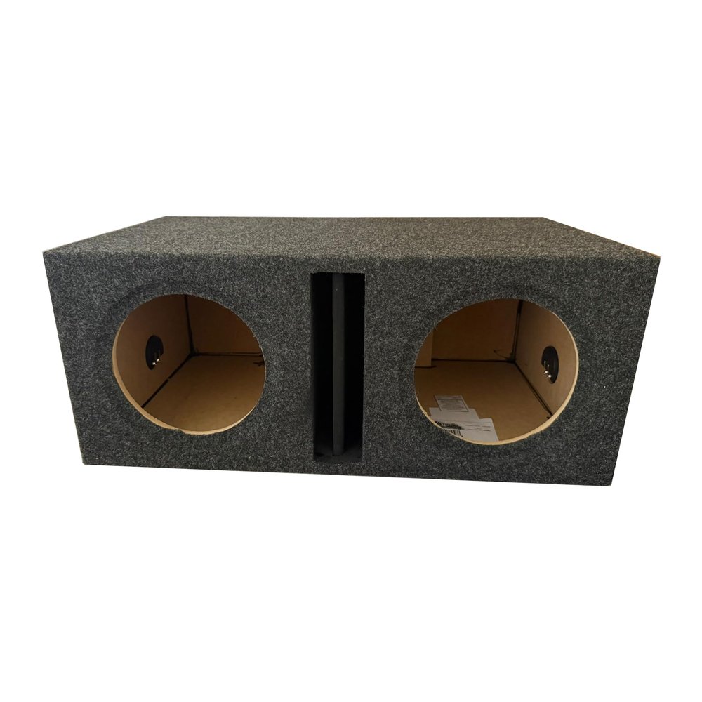 15 in Dual Vented Divided Chambers Premium Charcoal Carpeted Subwoofer Box Subwoofer Enclosure Precision CNC-Cut, Premium MDF Construction. Proudly USA Made.