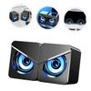FONDOTIN USB Powered Desktop Computer Speakers with Colorful Ambient Light Independent Volume Control Wired Surround Sound for Laptop Notebook Phone Compact Loudspeaker Box with Powerful view 2