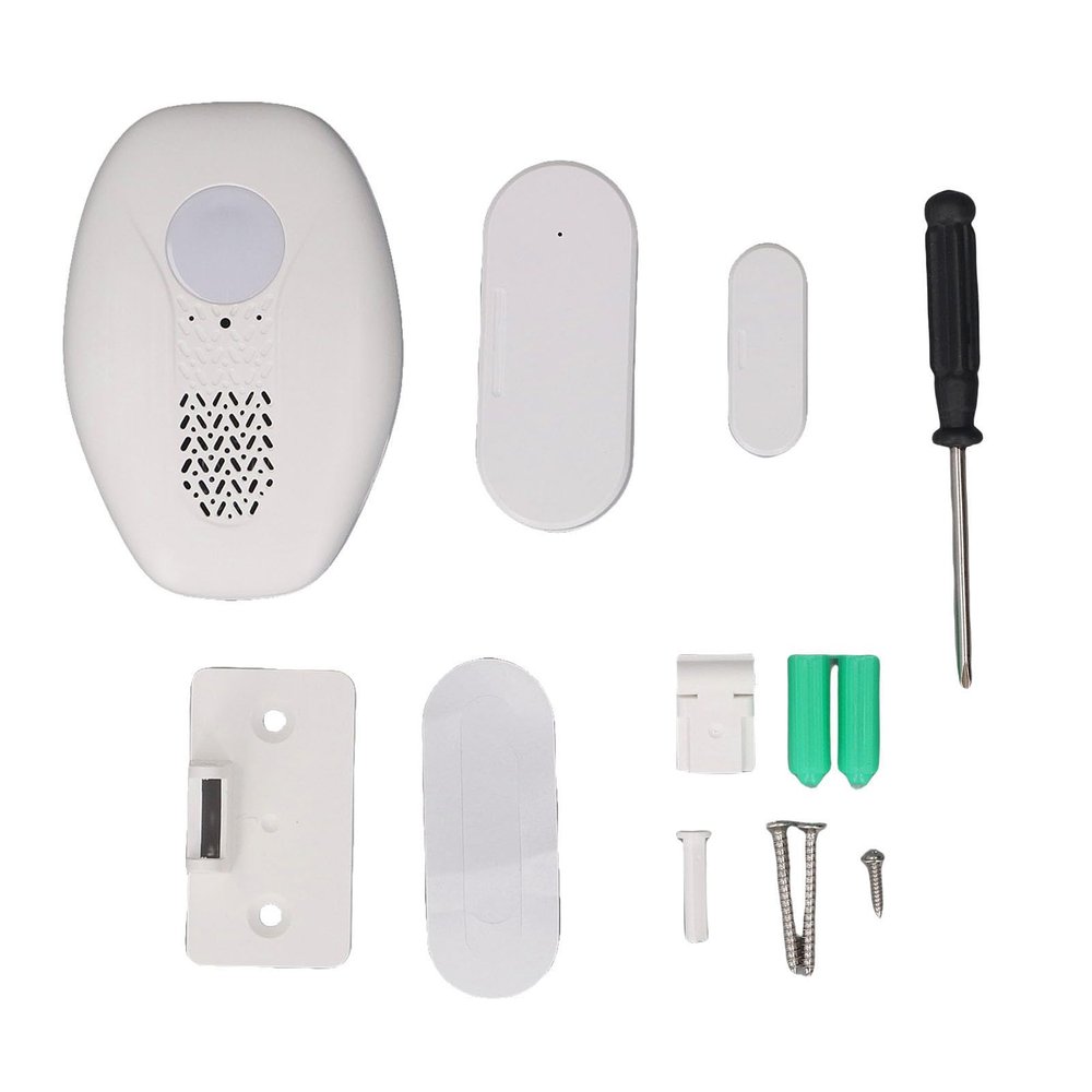 FTVOGUE Wireless Door Sensor Alarm 98.4FT Range 80dB Loud Magnetic Window Open Alert for Home