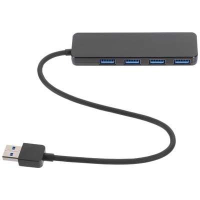 GAROZATION USB Hub Ports Portable Data Dock with Micro USB Power Support for Drives Shell for Heat Dissipation Matte Finish for Laptop and Computer