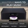 ClearClick Stereo Shelf System with CD Player, Bluetooth, FM Radio, USB Playback, Aux in, Optical in, Alarm Clock, & Remote Control view 4
