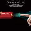 Ejoyous Smart Fingerprint Padlock, Keyless Finger Print Lock Biometric Thumbprint Padlock USB Rechargeable 10 Fingerprint Capacity LED Indicator, for Gym Locker (Red OEM: 75503-35061-D0, 7550335061D0) view 2