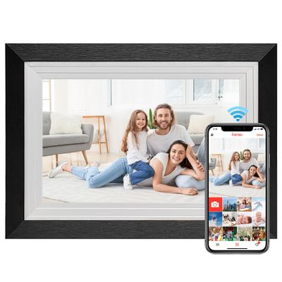 10.1 Frameo WiFi Smart Digital Photo Frame, 32GB with HD IPS Touchscreen, Auto-Rotate, Easy Photo & Video Sharing via Frameo App, Wall Mountable Electronic Gift for Family & Grandparents