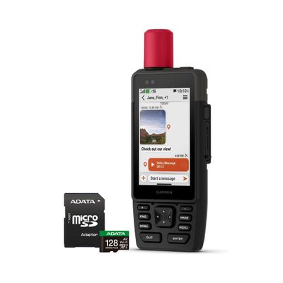 Garmin GPSMAP H1i Plus Premium Handheld GPS Navigator with inReach Technology Bundle with 128GB MicroSD Card (2-Items)