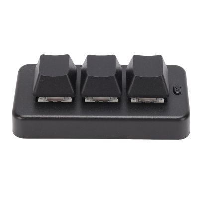GOWENIC 3 Keys Keyboard, Ergonomic Comfort, Customizable Keyboard, Long Lasting Use, with Dual Modes, for Gaming and Work (Black)