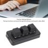 GOWENIC 3 Keys Keyboard, Ergonomic Comfort, Customizable Keyboard, Long Lasting Use, with Dual Modes, for Gaming and Work (Black) view 2