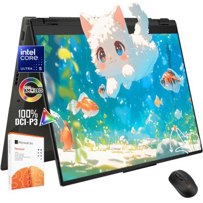ASUS Vivobook Flip 14inch Touchscreen 2 in 1 Laptop - OLED WUXGA Display -16GB RAM -1TB SSD -Intel Core Ultra 5 Beat i7-1355U -Backlit Keyboard -Windows 11 Office 365 -Computadora Porttil Copilot