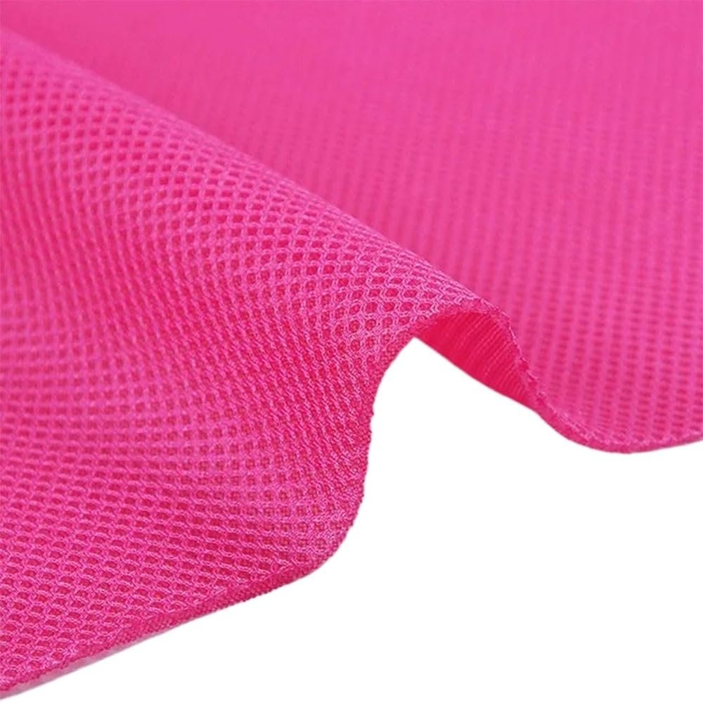 Speaker Grill Cloth 3D Mesh Fabric Air Layer Solid Color Handcraft DIY Upholstery Make Chair Speaker Dustproof Soundproof Net Cover Cloth(Rose RED)