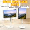 HXQWDQL 27/32 Inch Smart Portable TV on Wheels, Slim Lightweight Design, Anti-Glare Display, Height & Angle Adjustable, Rotatable Touch Screen & Voice Remote, Built-in Webcam 27in(8+128G) view 4