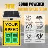 NzEupno Wireless Solar Speed Limit Sign, LED Speed Radar Feedback Detector Display with Remote Control, SolarPower, Weatherproof for Traffic Calming Orange-24''35 view 2