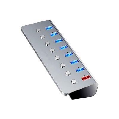 BESPORTBLE Port USB Hub Charging Port Independent Power Switches USB Splitter Expansion for Laptop and Computer