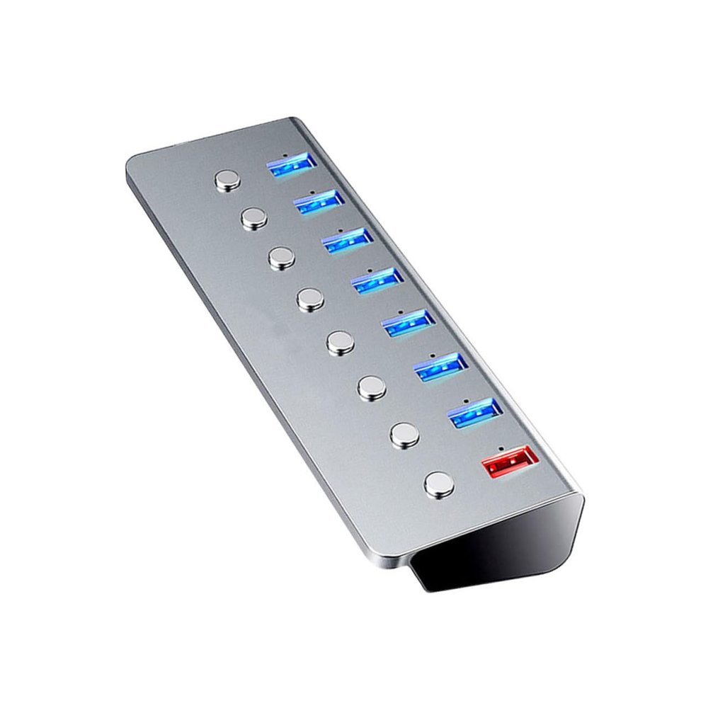 BESPORTBLE Port USB Hub Charging Port Independent Power Switches USB Splitter Expansion for Laptop and Computer