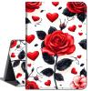 Case for iPad Pro 12.9 5th / 6th Generation Stand 2021/2022,Slim Soft Shockproof TPU Silicone Protective Back Shell Case for iPad Air 13 Inch M3/M2 (2025/2024),Red Love Hearts Rose view 1